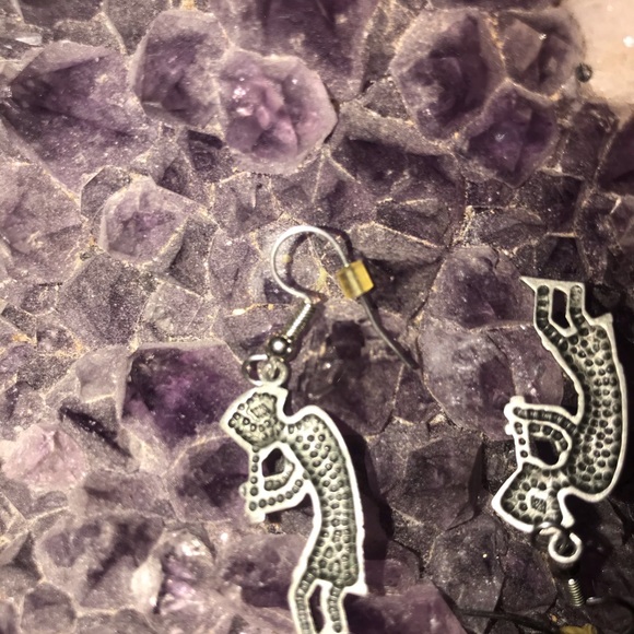 Sterling Silver Kokopelli Earrings - Picture 2 of 3